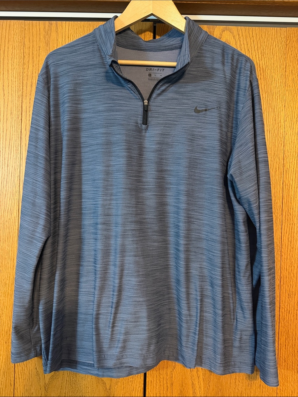 Nike Dri-FIT Heathered Blue Quarter-Zip Pullover
